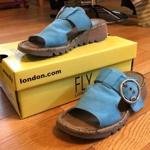 Fly London Blue Sandals